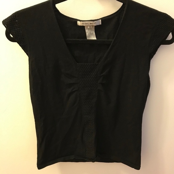 Nine West Black Cap Sleeve Top - Picture 5 of 5